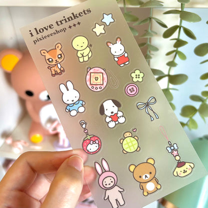 I Love Trinkets Sticker Sheet