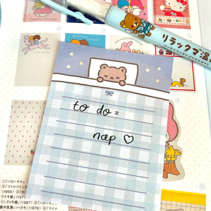 Sleepy Bear Memo Pad