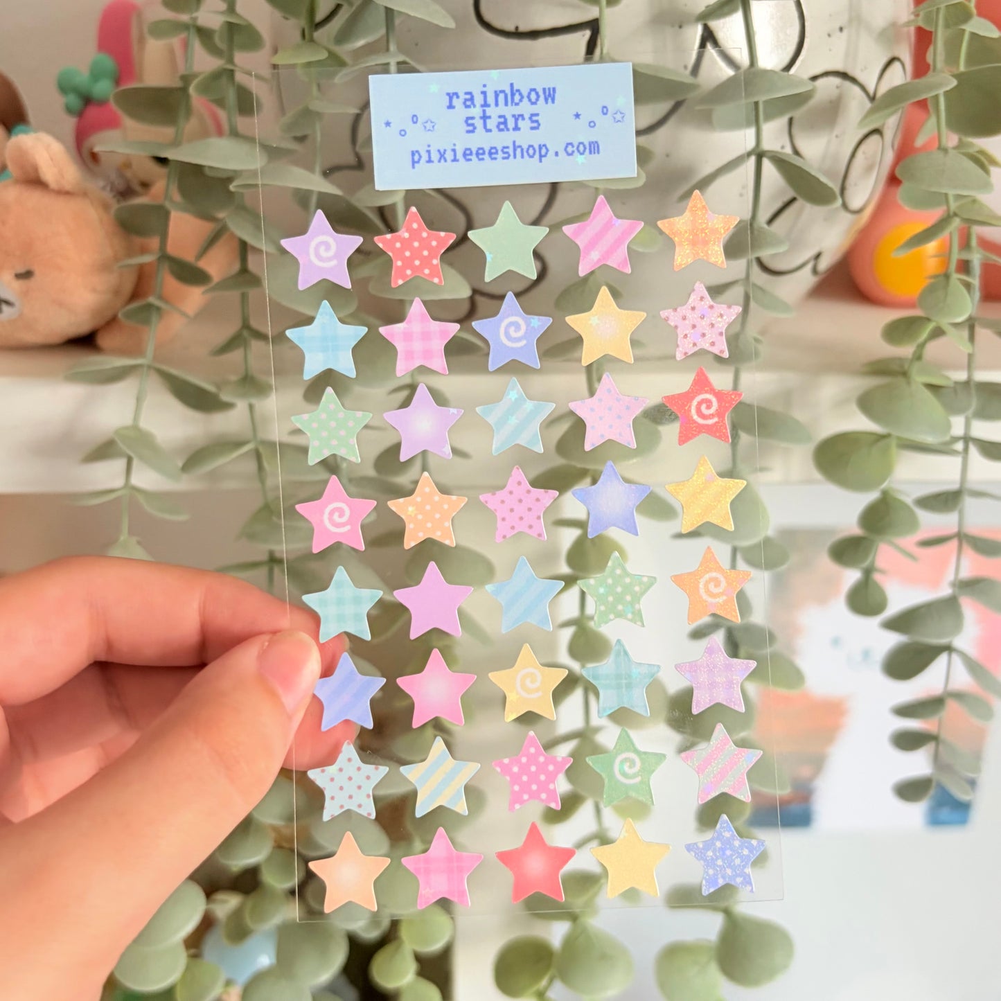 Rainbow Stars Sticker Sheet