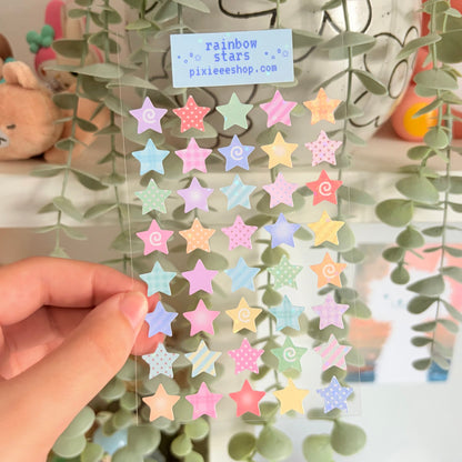 Rainbow Stars Sticker Sheet