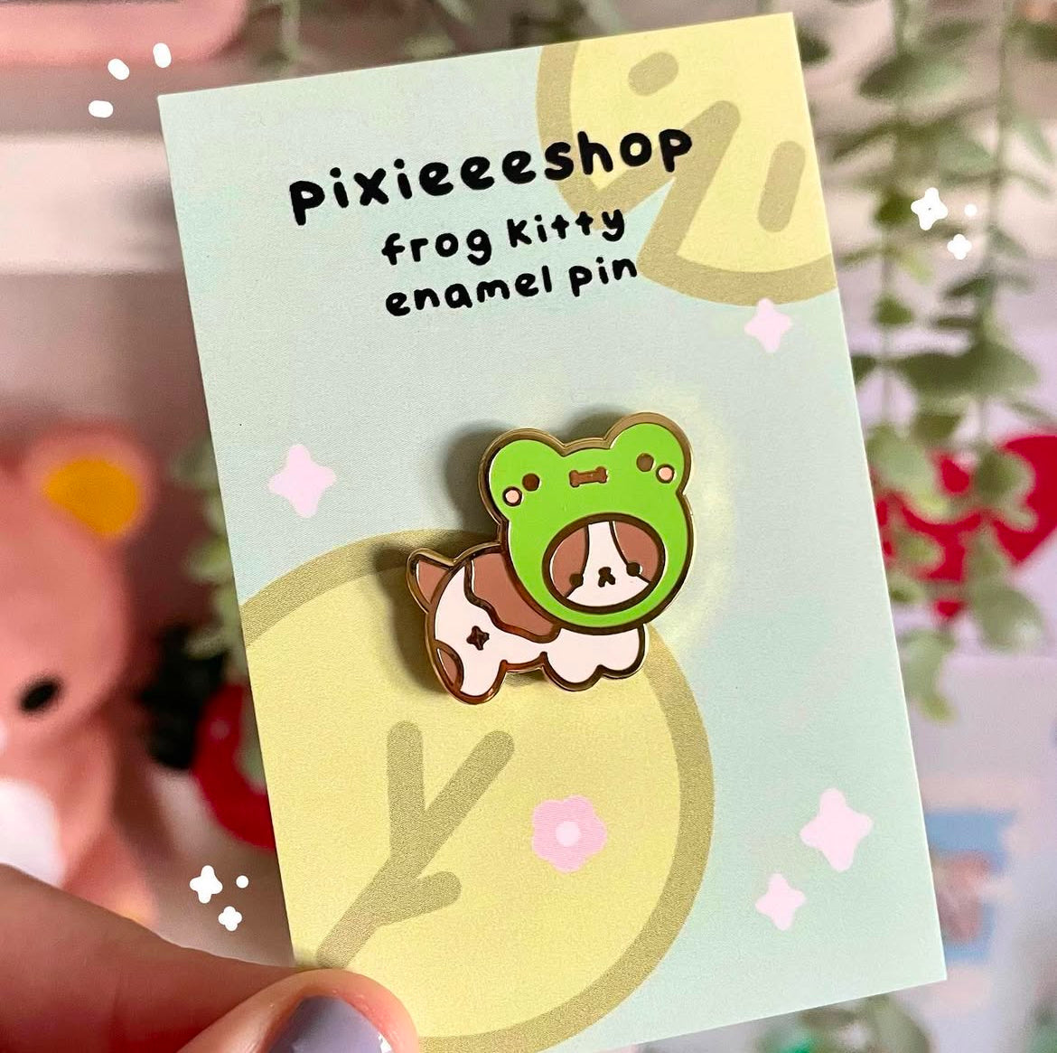 Frog Kitty Enamel Pin