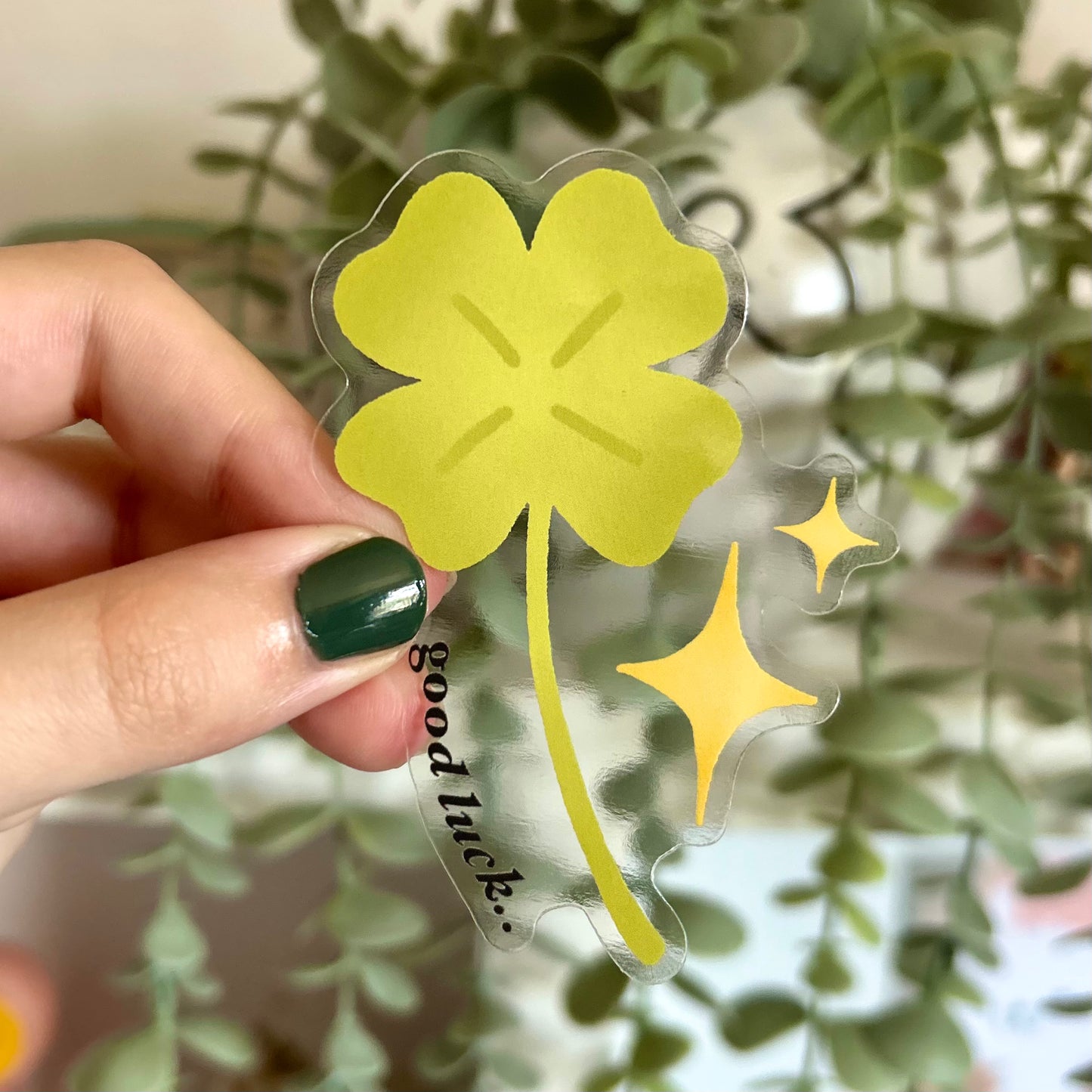 ‘Lucky’ Clover Sticker