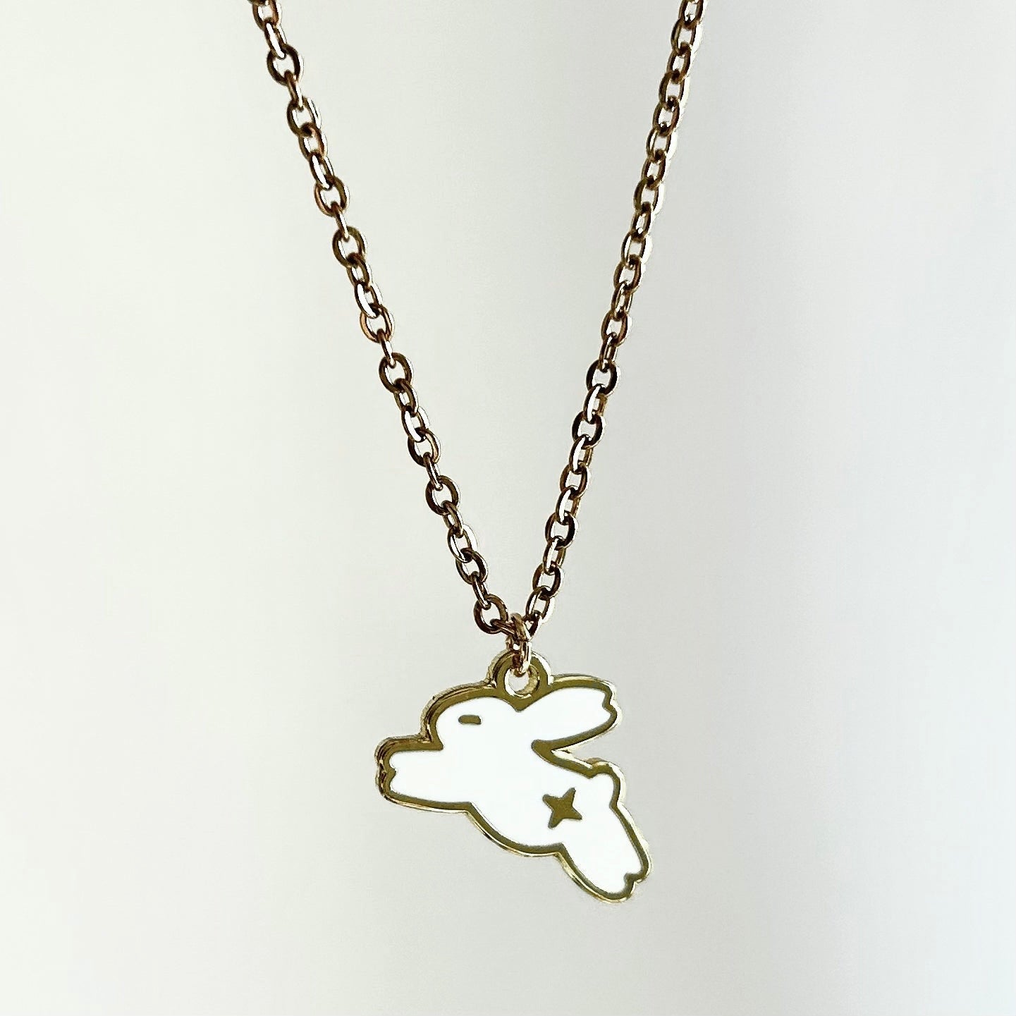 Star Bunny Necklace, Silver or Gold ✧･ﾟ: *