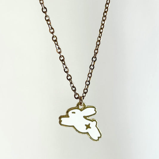 Star Bunny Necklace, Silver or Gold ✧･ﾟ: *