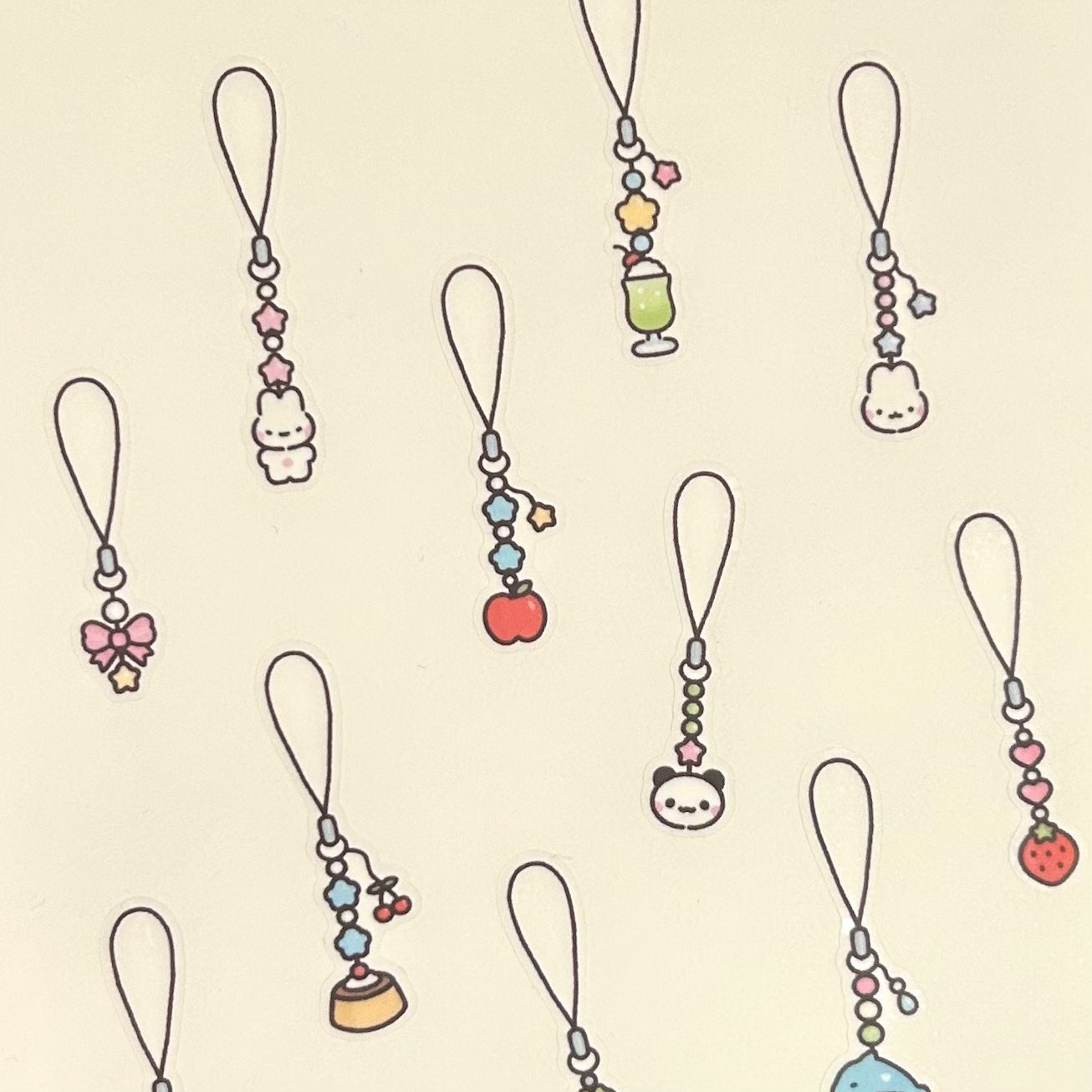 Phone Charms Matte Sticker Sheet