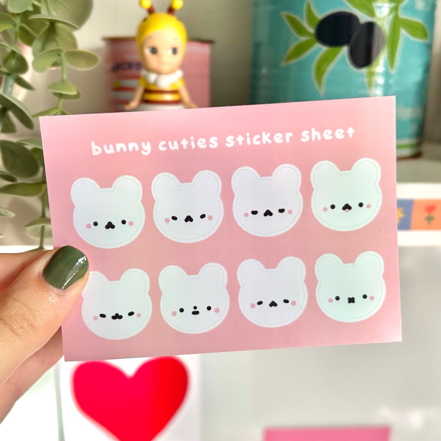 Cutie Bunny Sticker Sheet