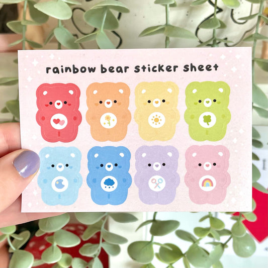 Rainbow Bear Sticker Sheet