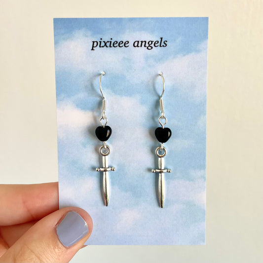 Love Sword Earrings ✧･ﾟ: *